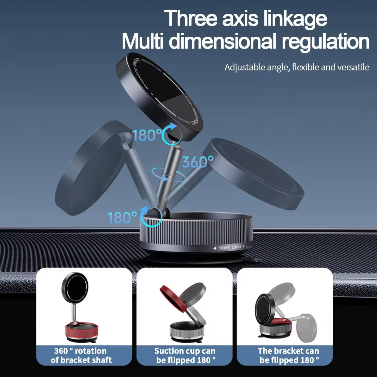 Support de téléphone portable magnétique pliant de bureau multifonctionnel transfrontalier ventouse d’aspiration