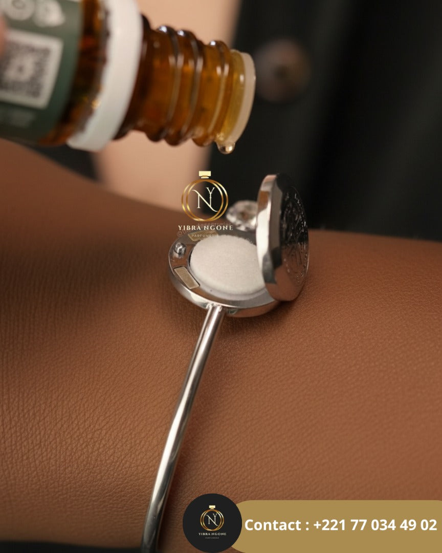 Bracelet en acier inoxydable diffuseur d'huile parfumée