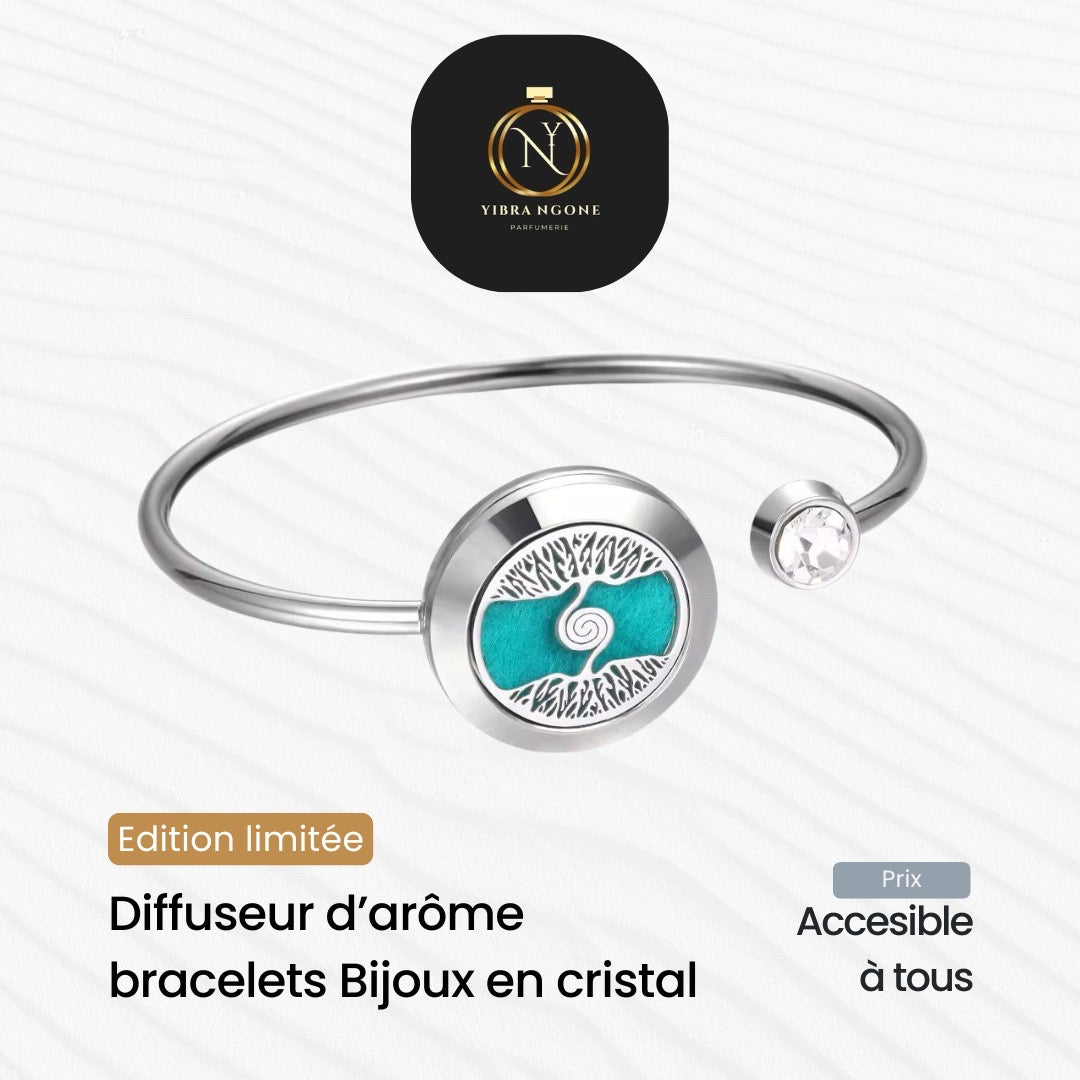 Bracelet en acier inoxydable diffuseur d'huile parfumée