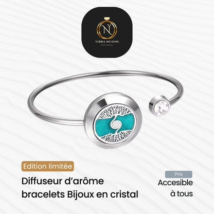 Bracelet en acier inoxydable diffuseur d'huile parfumée