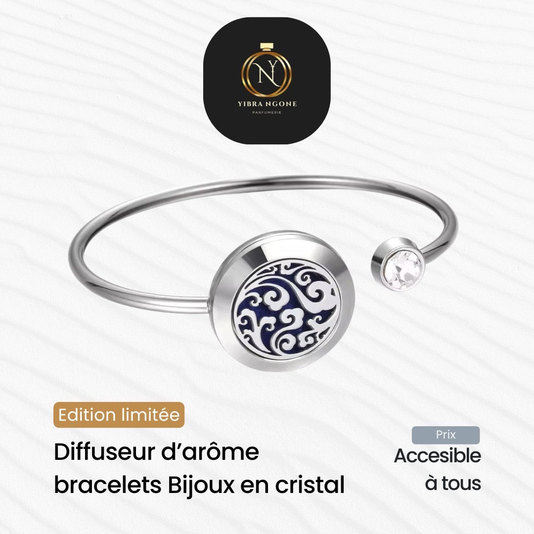 Bracelet en acier inoxydable diffuseur d'huile parfumée
